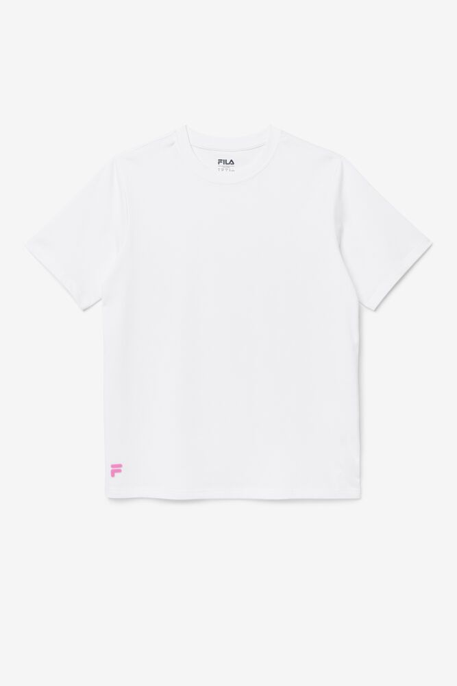 Fila T-Shirt Mens White - Vinny - Philippines 6032584-NQ